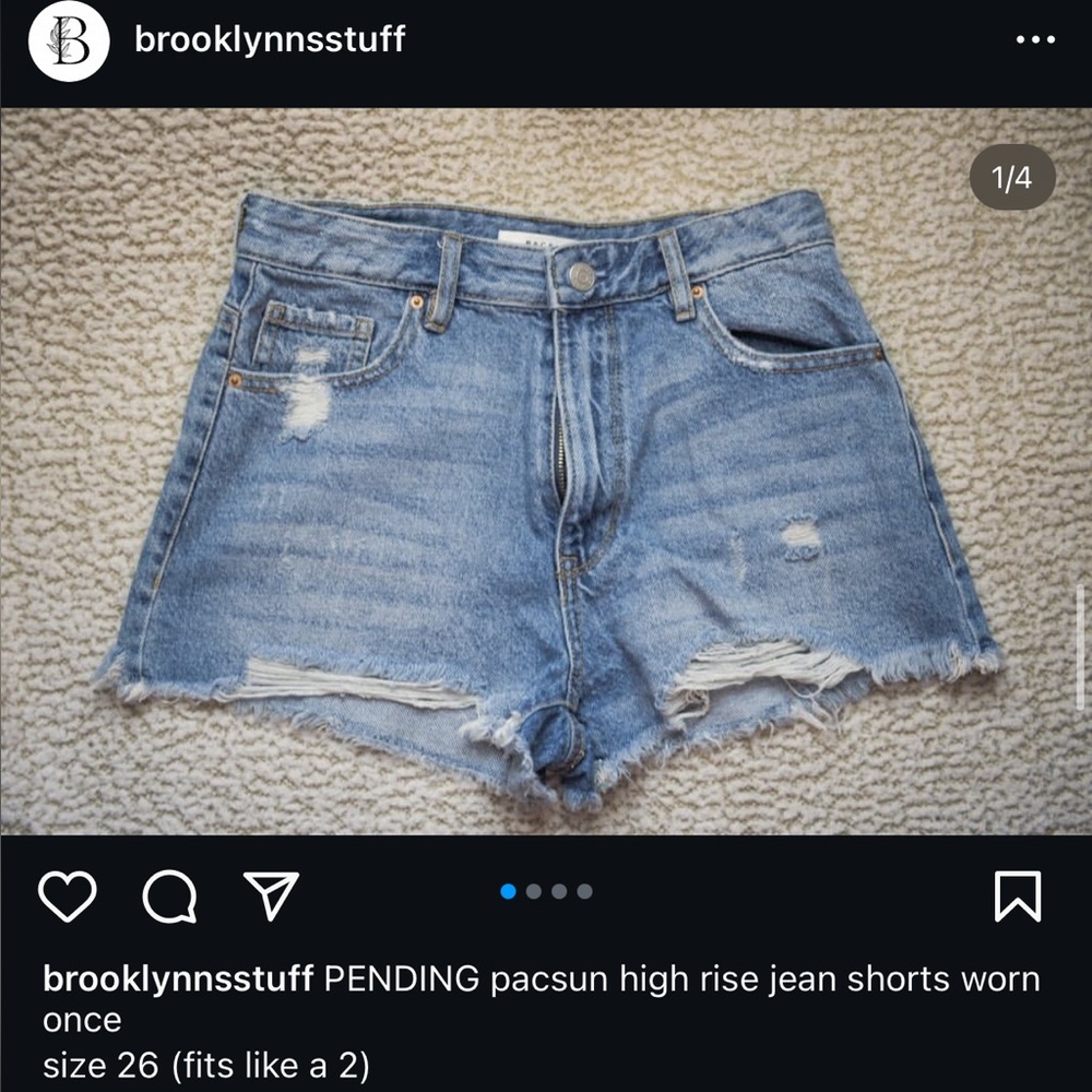 pacsun jean shorts , size 26